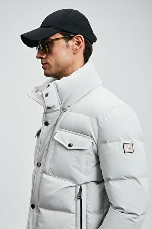 Lufian Erkek Genıous Kaz Tüyü Mont 112120258 Açık Gri