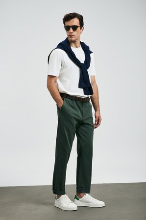 Rumı Smart Erkek Chino Pantolon Slim Fit Yeşil