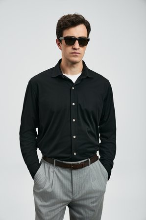 Carl Erkek Basic Gömlek Regular Fit Siyah