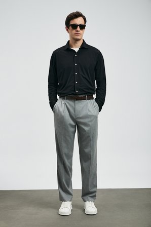 Carl Erkek Basic Gömlek Regular Fit Siyah