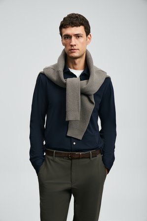 Carl Erkek Basic Gömlek Regular Fit Lacivert