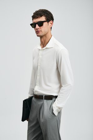 Carl Erkek Basic Gömlek Regular Fit Beyaz