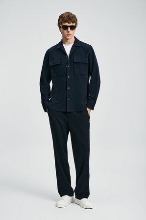 Ador Erkek Basic Gömlek Regular Fit Lacivert