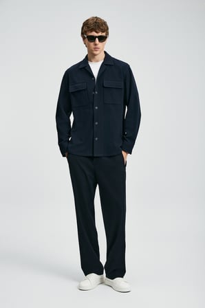 Ador Erkek Basic Gömlek Regular Fit Lacivert