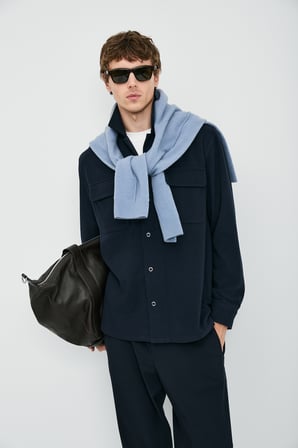 Ador Erkek Basic Gömlek Regular Fit Lacivert