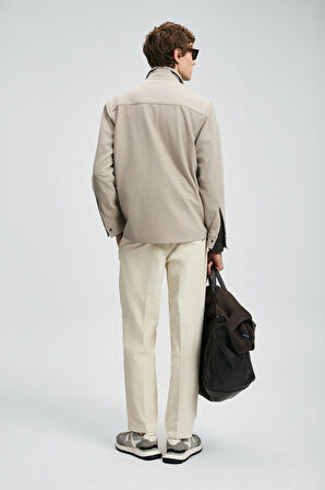 Lufian Erkek Ador Regular Fit Basic Gömlek 112010670 Bej