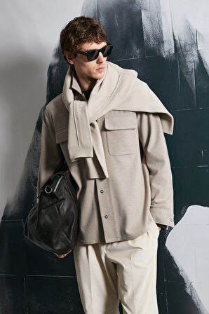 Lufian Erkek Ador Regular Fit Basic Gömlek 112010670 Bej