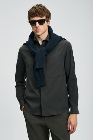 Lord Erkek Basic Gömlek Regular Fit Haki