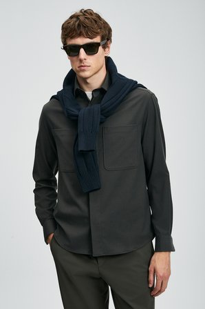 Lord Erkek Basic Gömlek Regular Fit Haki