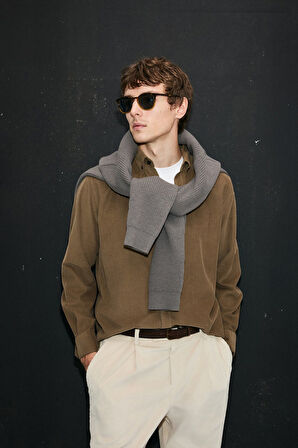 Lufian Erkek Gömlek Drew 112010682,Deve Tüyü,M