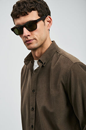 Lufian Erkek Gömlek Drew 112010682,Haki,M