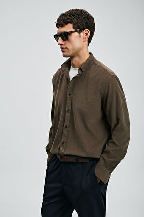 Lufian Erkek Gömlek Drew 112010682,Haki,M