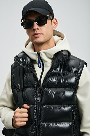 Lufian Erkek Peter Kaz Tüyü Yelek 112130028 Siyah