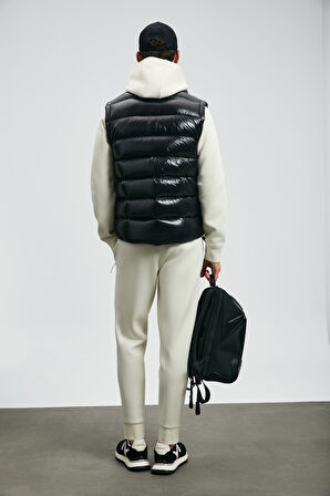 Lufian Erkek Peter Kaz Tüyü Yelek 112130028 Siyah