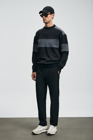 Pıeces Erkek Sweatshirt Siyah