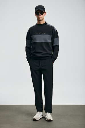 Pıeces Erkek Sweatshirt Siyah