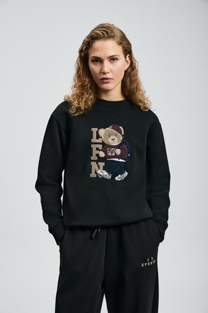 Dıamond Kadın Örme Sweatshırt Siyah