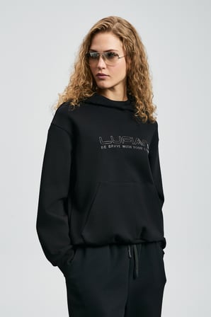 Cassa Kadın Örme Sweatshırt Siyah