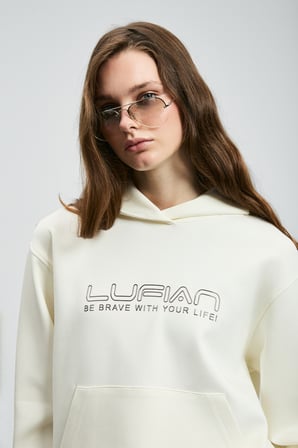 Cassa Kadın Örme Sweatshırt Kırık Beyaz