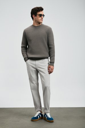 Helt Spor 5 Cep Erkek Pantolon Slim Fit Gri
