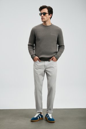 Helt Spor 5 Cep Erkek Pantolon Slim Fit Gri