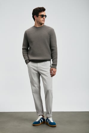 Helt Spor 5 Cep Erkek Pantolon Slim Fit Gri