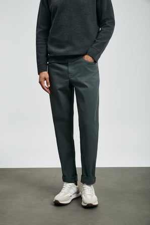 Helt Spor 5 Cep Erkek Pantolon Slim Fit Yeşil