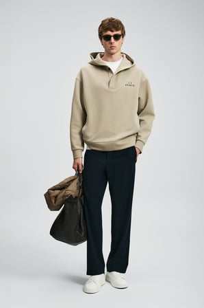 Road Erkek Sweatshirt Açık Bej