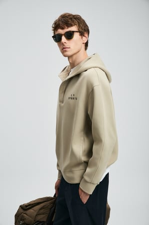 Road Erkek Sweatshirt Açık Bej