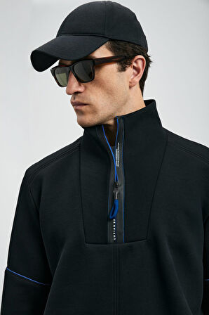 Lufian Erkek Art Sweatshirt 112030191 Siyah