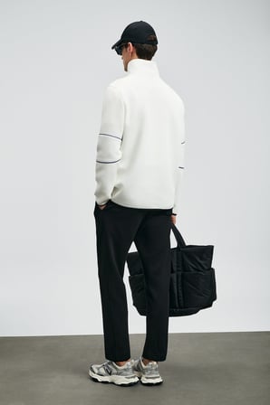 Lufian Erkek Art Sweatshirt 112030191 Kırık Beyaz