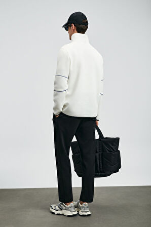 Lufian Erkek Art Sweatshirt 112030191 Kırık Beyaz