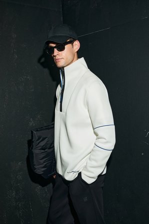 Art Erkek Sweatshirt Kırık Beyaz