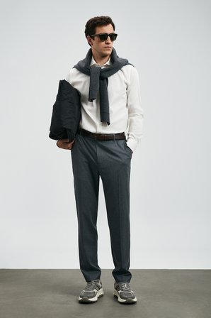 Sterno Smart Erkek Chino Pantolon Slim Fit Gri
