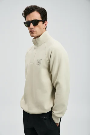Hazel Erkek Sweatshirt Ekru