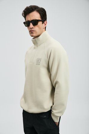 Hazel Erkek Sweatshirt Ekru