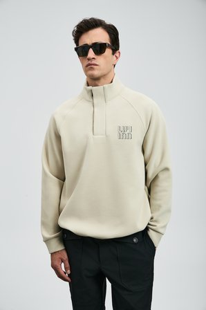Hazel Erkek Sweatshirt Ekru