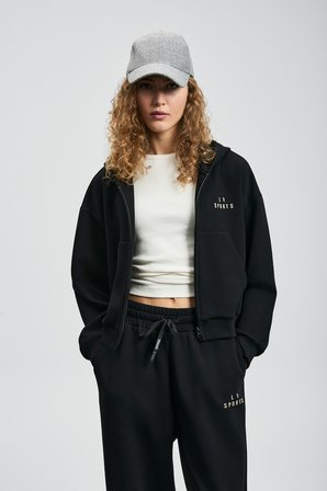 Cara Kadın Örme Sweatshırt Siyah
