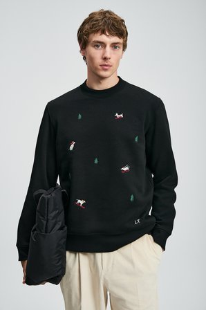 Noel Erkek Sweatshirt Siyah