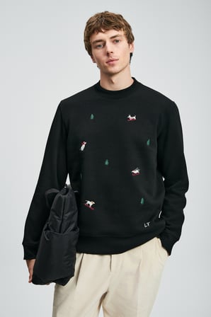 Noel Erkek Sweatshirt Siyah