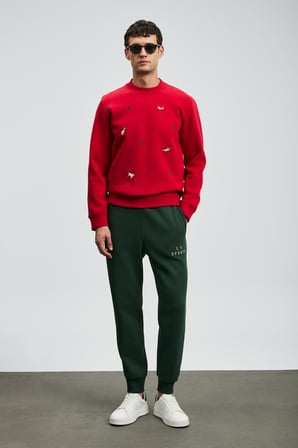 Noel Erkek Sweatshirt Kırmızı