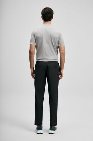 Lufian Pamuk Karışımlı Bisiklet Yaka Kısa Kollu Triko Kazak Erkek KAZAK 111090146 AÇIK GRİ
