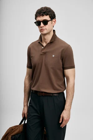 Laon Smart Erkek Polo Tişört Koyu Kahve