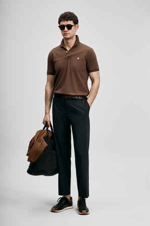 Laon Smart Erkek Polo Tişört Koyu Kahve