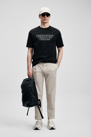 Frank Modern Grafik Tişört Siyah