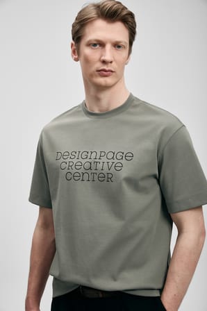 Frank Modern Grafik Tişört Yeşil