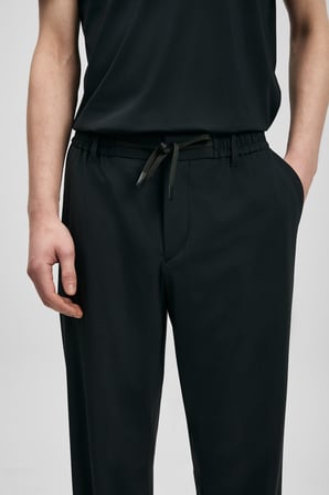 LUFIAN Erkek Calep Smart Slim Fit Chino Pantolon 111190357 Siyah