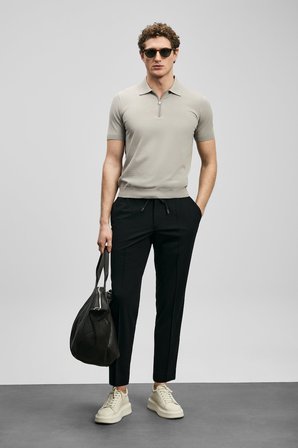 LUFIAN Erkek Sımon Jogger Slim Fit Pantolon 111190356 Siyah
