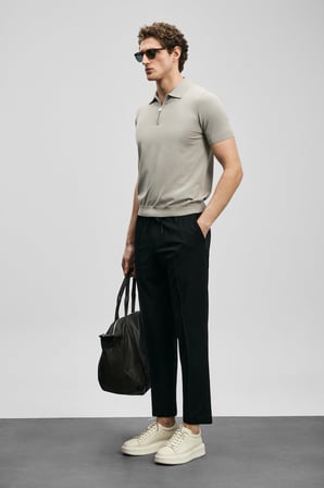 LUFIAN Erkek Sımon Jogger Slim Fit Pantolon 111190356 Siyah