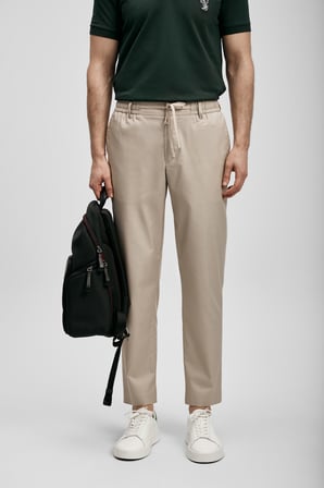 Glen Erkek Beach Jogger Pantolon Slim Fit Bej